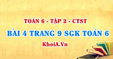 Bài 4 trang 9 SGK Toán 6 Tập 2 Chân trời sáng tạo